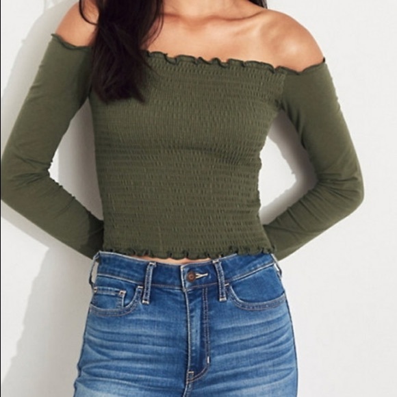 off the shoulder shirts hollister